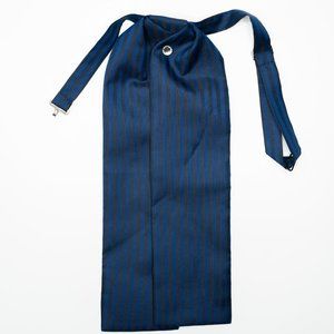 Puff tie - Blue puff tie / steampunk / historical costume tie